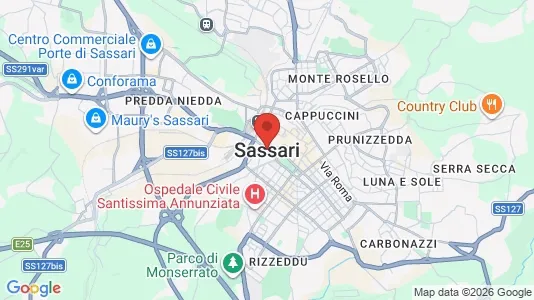 Apartments for rent i Sassari - kort over placeringen
