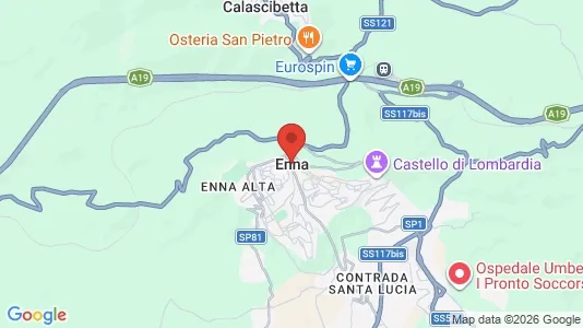 Apartments for rent i Enna - kort over placeringen