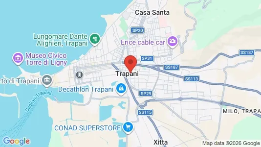 Apartments for rent i Trapani - kort over placeringen