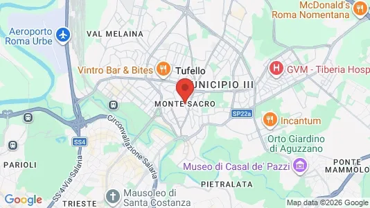 Apartments for rent i Roma Municipio III – Monte Sacro - kort over placeringen