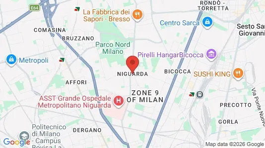 Apartments for rent i Milano Zona 9 - Porta Garibaldi, Niguarda - kort over placeringen