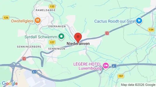 Houses for rent i Niederanven - kort over placeringen