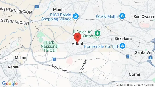 Houses for rent i Ħ'Attard - kort over placeringen