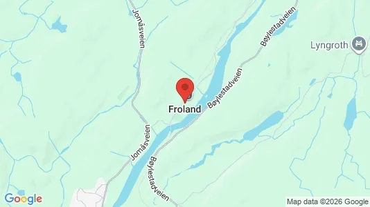 Houses for rent i Froland - kort over placeringen