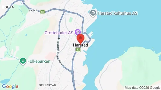 Houses for rent i Harstad - kort over placeringen