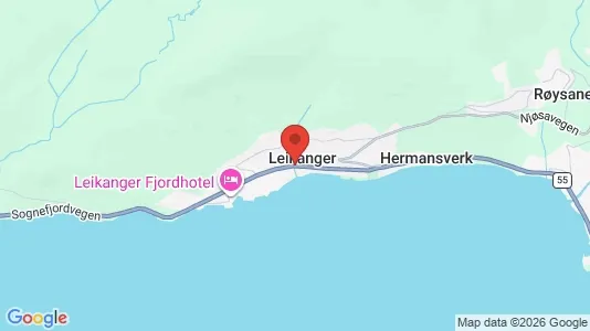 Houses for rent i Leikanger - kort over placeringen