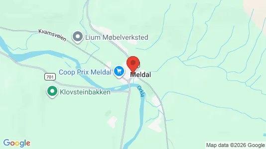 Houses for rent i Meldal - kort over placeringen