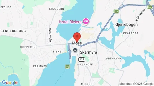 Houses for rent i Moss - kort over placeringen