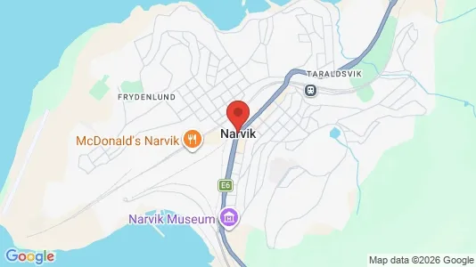 Houses for rent i Narvik - kort over placeringen