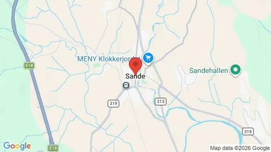 Houses for rent i Sande - kort over placeringen