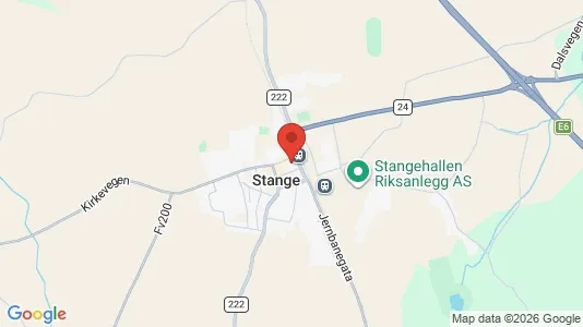 Houses for rent i Stange - kort over placeringen