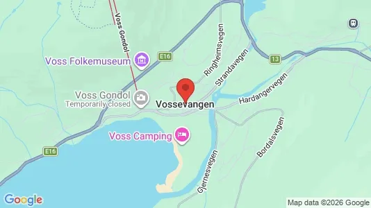 Houses for rent i Voss - kort over placeringen