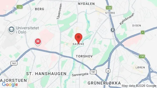 Houses for rent i Oslo Sagene - kort over placeringen