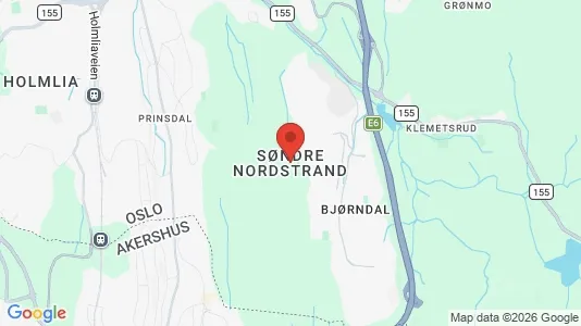 Houses for rent i Oslo Søndre Nordstrand - kort over placeringen