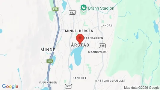 Houses for rent i Bergen Årstad - kort over placeringen