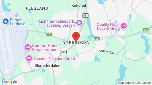 Houses for rent i Bergen Ytrebygda - kort over placeringen
