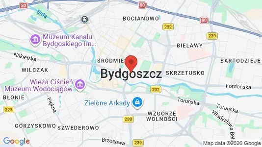 Houses for rent i Bydgoski - kort over placeringen