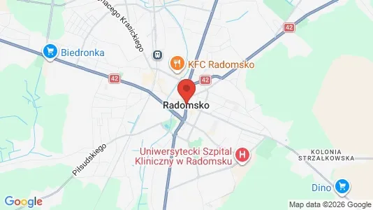 Apartments for rent i Radomszczański - kort over placeringen