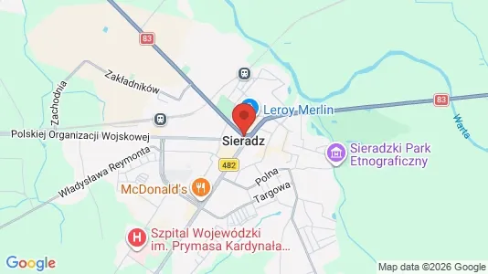 Apartments for rent i Sieradzki - kort over placeringen