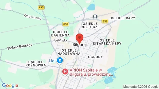 Apartments for rent i Biłgorajski - kort over placeringen