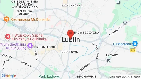 Rooms for rent i Lublin - kort over placeringen