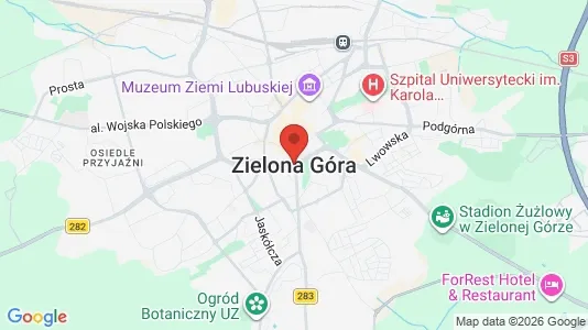 Houses for rent i Zielona Góra - kort over placeringen