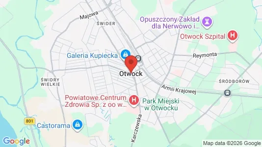 Houses for rent i Otwocki - kort over placeringen