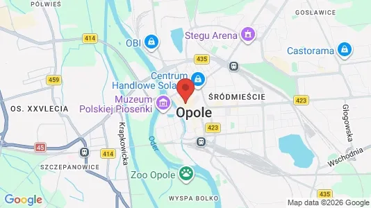 Houses for rent i Opole - kort over placeringen