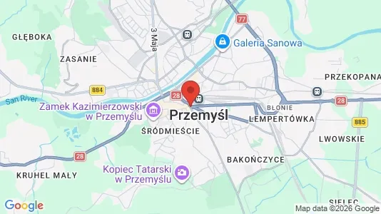 Houses for rent i Przemyśl - kort over placeringen