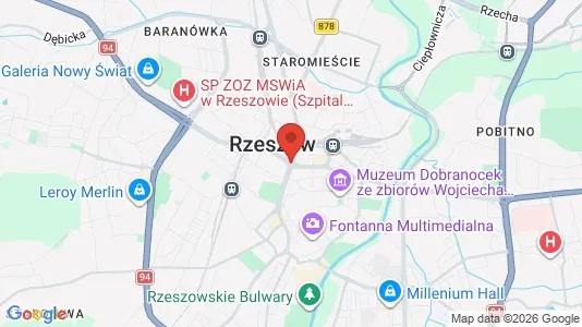 Houses for rent i Rzeszów - kort over placeringen