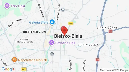 Houses for rent i Bielsko-Biała - kort over placeringen