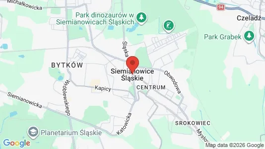 Houses for rent i Siemianowice Śląskie - kort over placeringen
