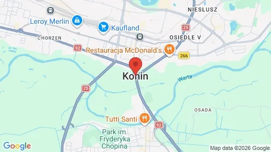 Apartments for rent i Konin - kort over placeringen