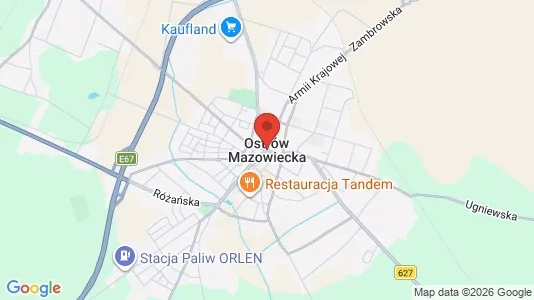 Houses for rent i Ostrowski - kort over placeringen