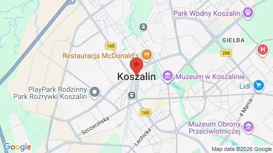 Houses for rent i Koszaliński - kort over placeringen