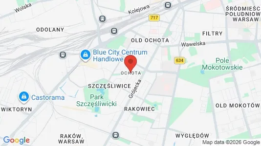 Houses for rent i Warszawa Ochota - kort over placeringen