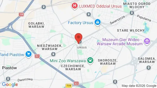 Houses for rent i Warszawa Ursus - kort over placeringen