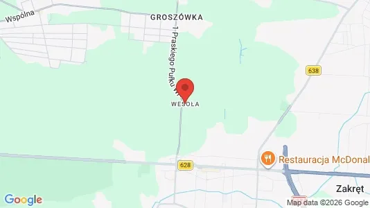 Apartments for rent i Warszawa Wesoła - kort over placeringen