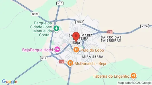 Apartments for rent i Beja - kort over placeringen