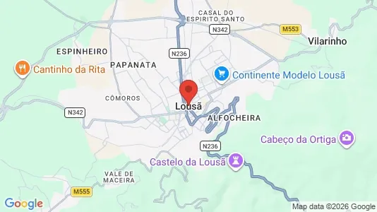 Apartments for rent i Lousã - kort over placeringen