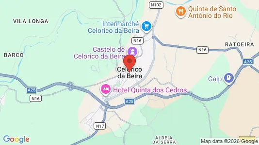 Apartments for rent i Celorico da Beira - kort over placeringen