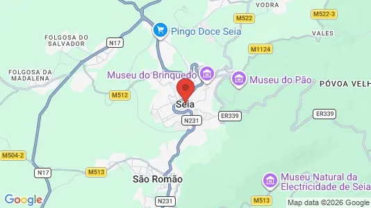 Apartments for rent i Seia - kort over placeringen