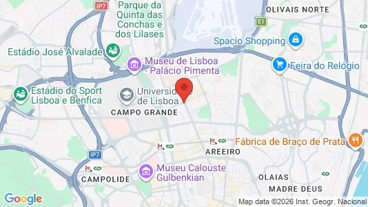 Apartments for rent i Lisboa Alvalade - kort over placeringen