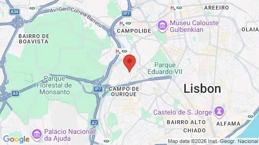 Apartments for rent i Lisboa Campolide - kort over placeringen