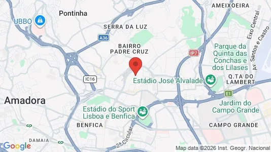 Apartments for rent i Lisboa Carnide - kort over placeringen