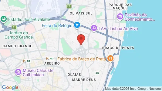 Apartments for rent i Lisboa Marvila - kort over placeringen