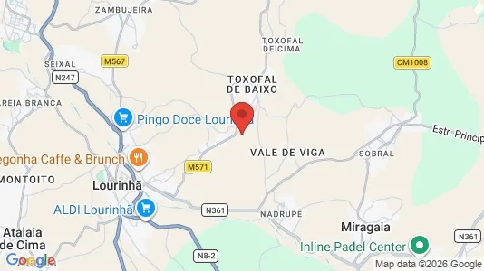 Apartments for rent i Lourinhã - kort over placeringen