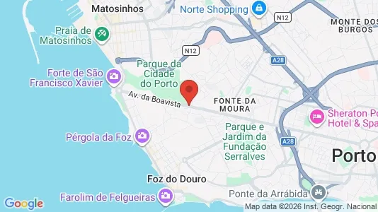 Apartments for rent i Porto Aldoar, Foz do Douro e Nevogilde - kort over placeringen