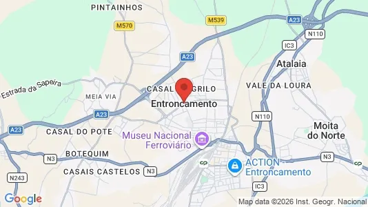 Apartments for rent i Entroncamento - kort over placeringen