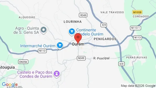 Rooms for rent i Ourém - kort over placeringen